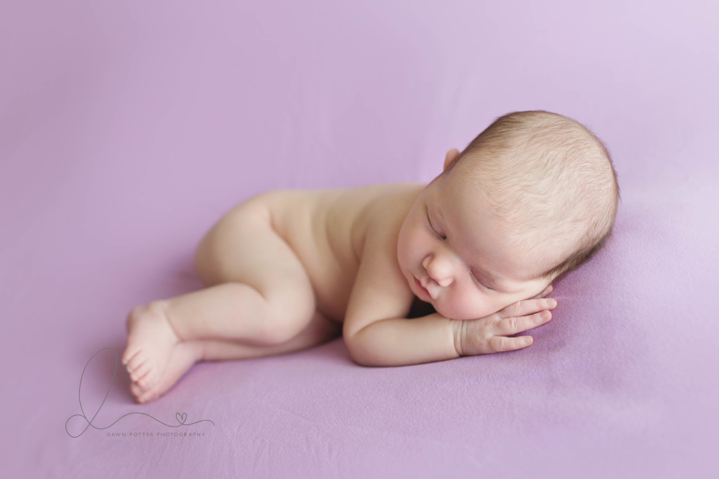 outdoor family newborn session | side lying pose