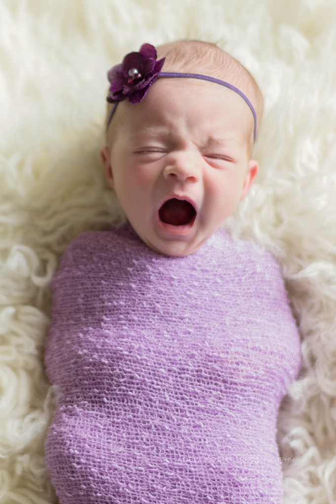 Yawning Baby Girl T 10 days {Maple Valley newborn photographer} Dawn