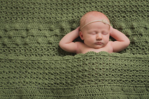 Seattle newborn photographer | newborn baby girl in basket