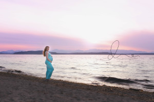 sunset beach maternity session | seattle newborn baby maternity photographer