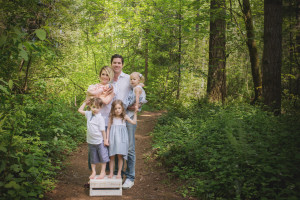 outdoor family newborn session | family of 6