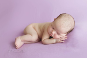 outdoor family newborn session | side lying pose
