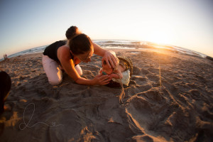 fisheye newborn | behind the scenes newborn | Beach newborn session | Seattle Kirkland newborn-baby photographer