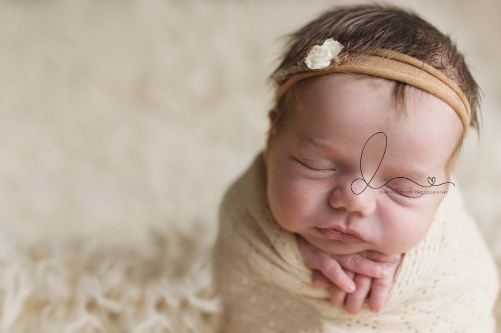 enumclaw newborn photographer | potato sack pose