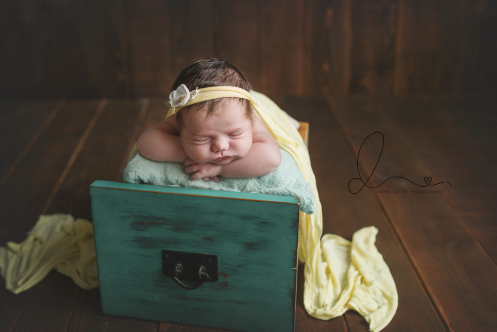 enumclaw newborn photographer | baby in prop