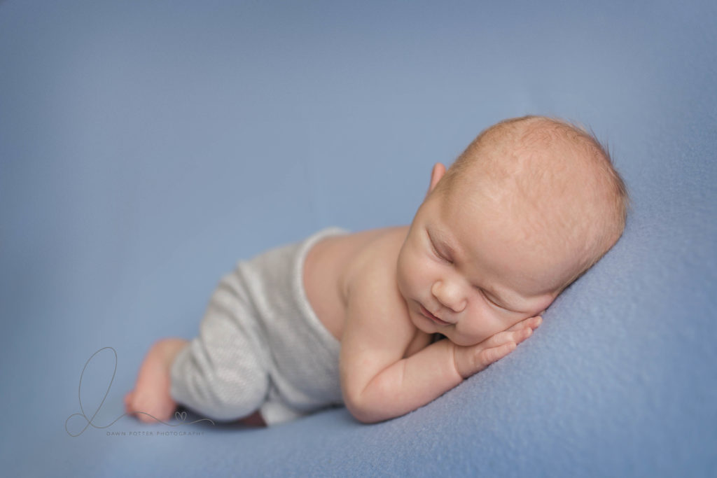 Issaquah newborn session | issaquah baby boy side lying