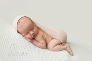 Seattle newborn baby girl tushy pose